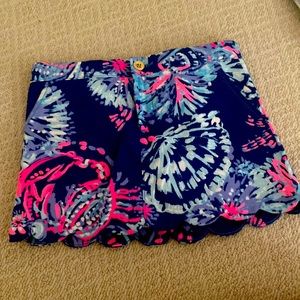 Girls Lily Pulitzer skort with scalloped bottom